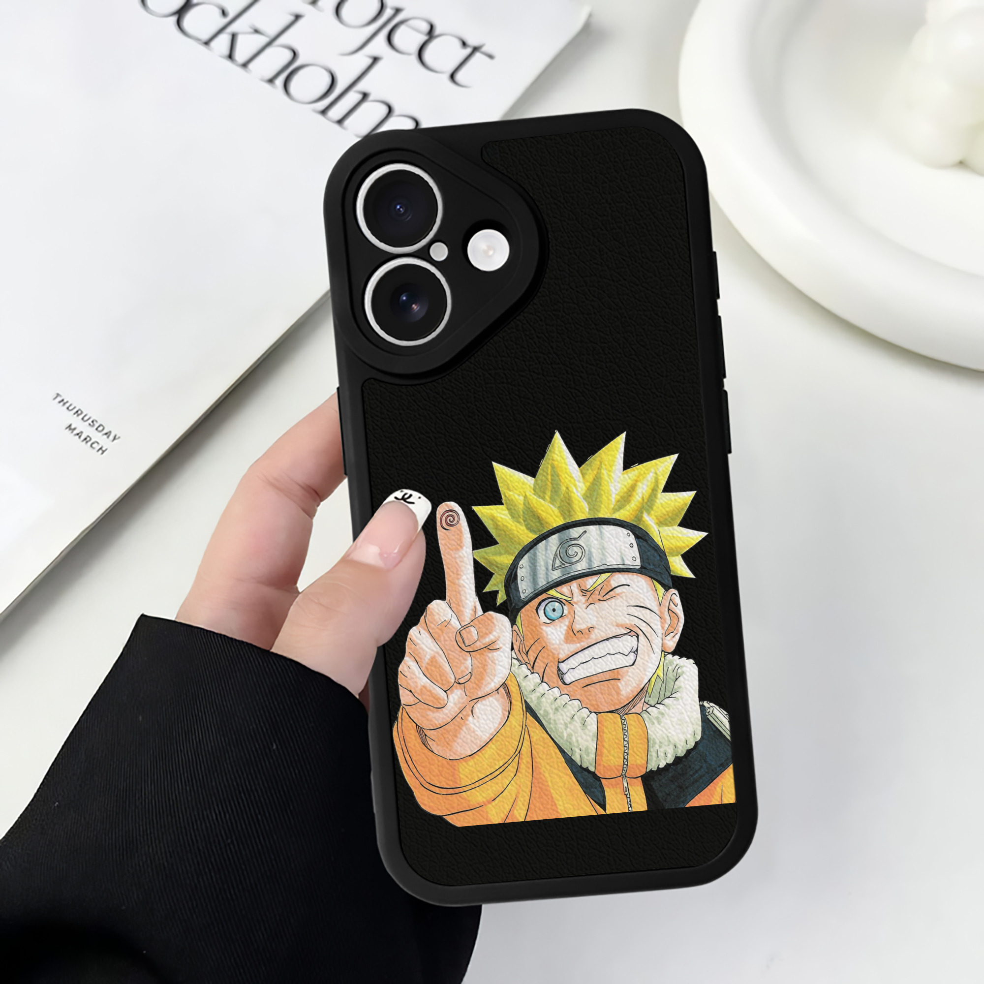 （画像用） NARUTO -ナルト- うずまき ナルト Uzumaki Naruto 【iPhone 16シリーズ対応】シリコンスマホケース（レザー調） 材質：シリコン